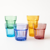 Set di 6 Bicchieri in Vetro Colorati - 360 Ml - Colori Assortiti - 12x