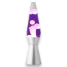 I - TOTAL - Lampada Lava Spaceship con Base  Argentata, Liquido Viola 