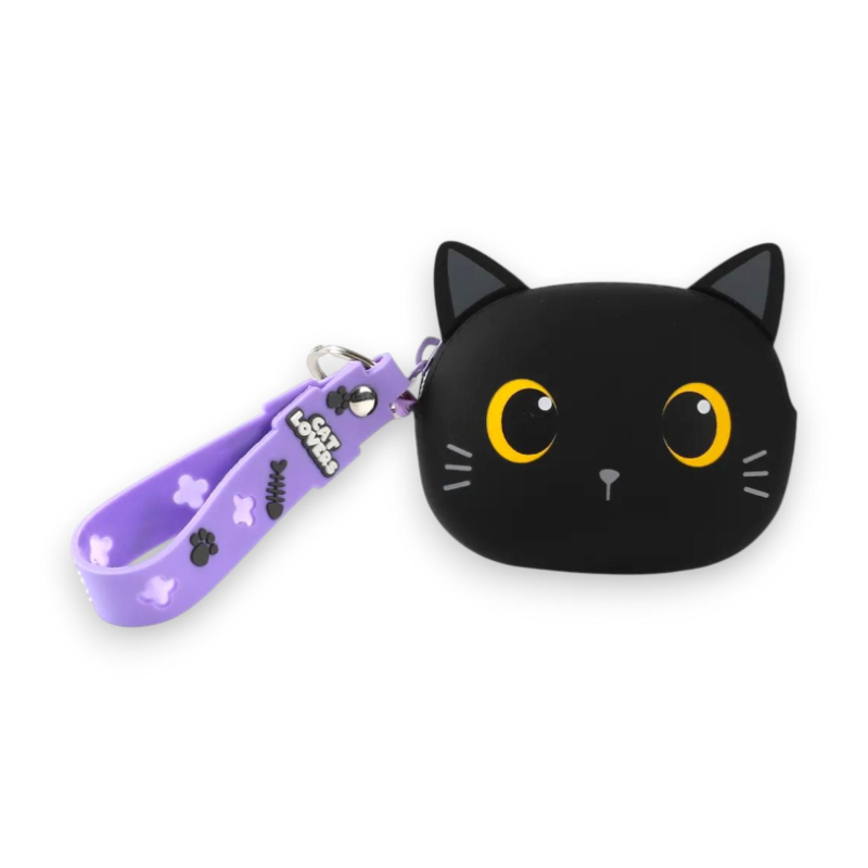I - TOTAL - Portamonete in silicone - BLACK CAT