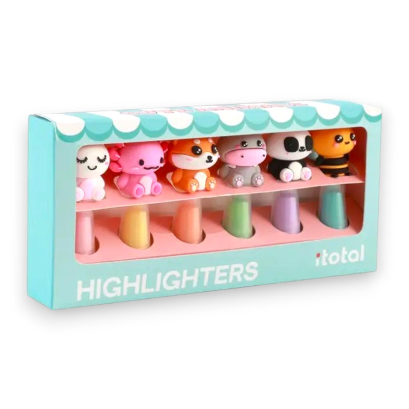 I - TOTAL - Evidenziatori CUTE ANIMALS set 6 pz