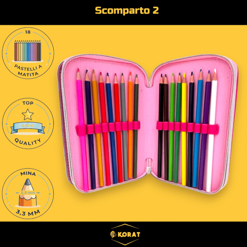 Principesse Disney - Astuccio Completo - 3 Zip