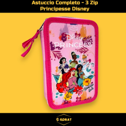 Principesse Disney - Astuccio Completo - 3 Zip