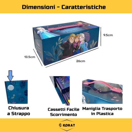 Frozen - Valigetta Colori - 52 Pezzi