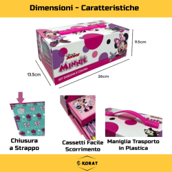 Minnie - Valigetta Colori - 52 Pezzi