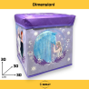 Pouf Contenitore in Tessuto Pieghevole - 30x30x30 cm - Frozen