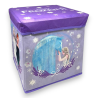 Pouf Contenitore in Tessuto Pieghevole - 30x30x30 cm - Frozen