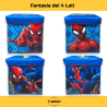 Pouf Contenitore in Tessuto Pieghevole - 30x30x30 cm - Spiderman