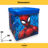 Pouf Contenitore in Tessuto Pieghevole - 30x30x30 cm - Spiderman