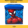 Pouf Contenitore in Tessuto Pieghevole - 30x30x30 cm - Spiderman