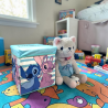 Pouf Contenitore in Tessuto Pieghevole - 30x30x30 cm - Lilo & Stitch