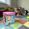 Pouf Contenitore in Tessuto Pieghevole - 30x30x30 cm - Principesse Dis