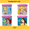 Pouf Contenitore in Tessuto Pieghevole - 30x30x30 cm - Principesse Dis