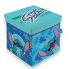 Pouf Contenitore in Tessuto Pieghevole - 30x30x30 cm - Stitch Boy