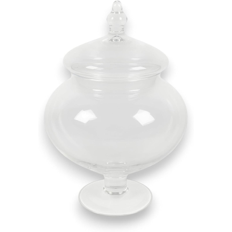 Barattolo in Vetro Trasparente - Con Tappo - 36,5x24x24 cm
