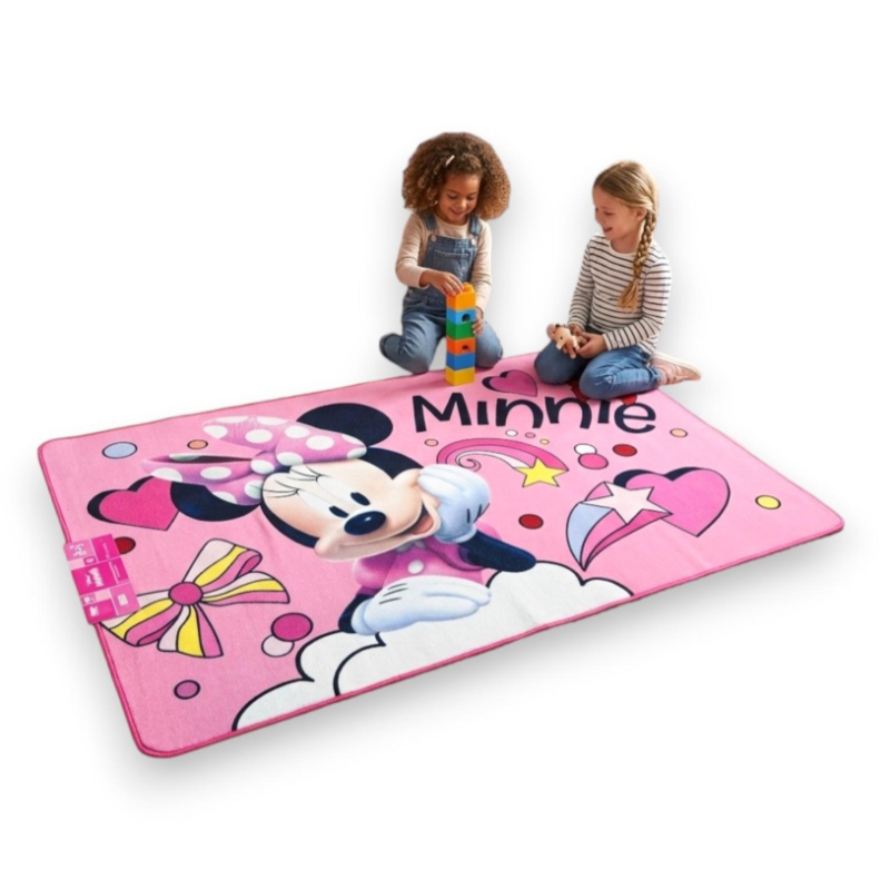 Tappeto da Gioco Bambini 120x80 cm Antiscivolo Gommato – Minnie