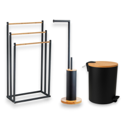 KORAT - Set Bagno - Porta Asciugamani/ Portascopino con Portarotolo/ P