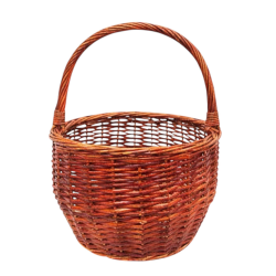 Paniere in Vimini Marrone - 30x30x40 Cm