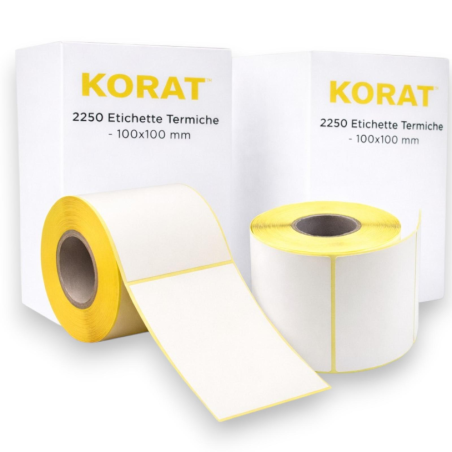 2250 Etichette Termiche 100x100 mm per Spedizioni, Logistica ed E-comm