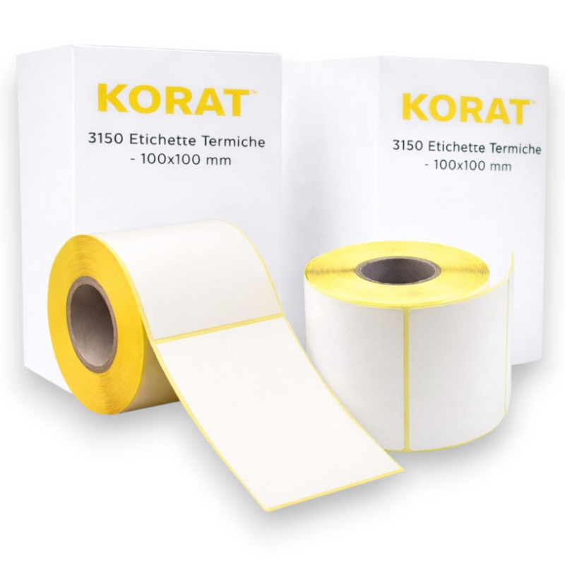 3150 Etichette Termiche 100x100 mm per Spedizioni, Logistica ed E-comm