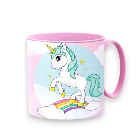 Unicorno - Tazza in Plastica Senza BPA - 265 ML - 9.5x8 cm