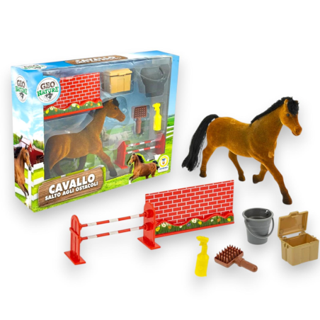 Geo Nature - Cavallo Floccato - Salto Ostacoli - Accessori Completi