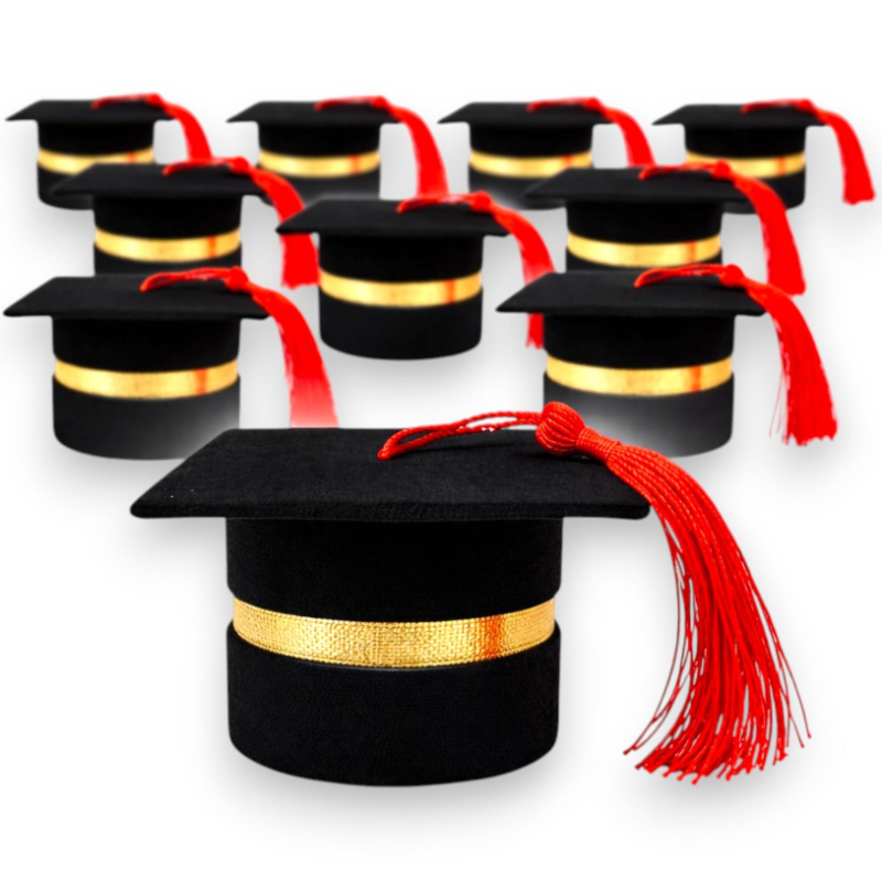 Portaconfetti Laurea a Forma di Cappello – Set 12 Bomboniere Eleganti 