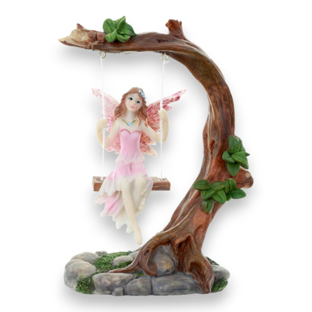 Puckator - Fata dei Fiori su Altalena in Resina - 12,7x8,41x17 cm