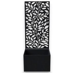 Fioriere in Ferro dal Design Floreale Elegante - 30x22x H.100 cm