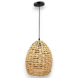Lampadario in Corda Intrecciata Boho - 24x24x31 cm - Campana