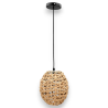 Lampadario in Corda Intrecciata Boho - 19x19x21 cm - Ovale