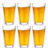 6 Bicchieri in Vetro - Americano - 450 ML - 8,5x14,5 Cm