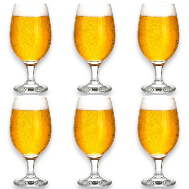 6 Bicchieri Birra - Belga - 500 ml - 9x18 Cm