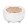 Pattumiera Rotonda Bassa da Tavolo - 2L - Bianco - Ø19,5x11 Cm