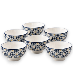 Set 6 Ciotoline in Ceramica Decorata  – Ciotole Pokè, Sushi, Minestre 