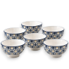 Set 6 Ciotoline in Ceramica Decorata  – Ciotole Pokè, Sushi, Minestre 