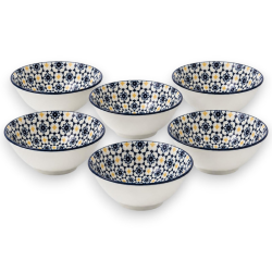 Set 6 Ciotoline in Ceramica Decorata  – Ciotole Pokè, Sushi, Minestre 