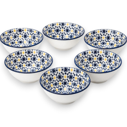 Set 6 Ciotoline in Ceramica Decorata  – Ciotole Pokè, Sushi, Minestre 