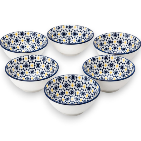 Set 6 Ciotoline in Ceramica Decorata  – Ciotole Pokè, Sushi, Minestre 