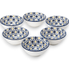 Set 6 Ciotoline in Ceramica Decorata  – Ciotole Pokè, Sushi, Minestre 