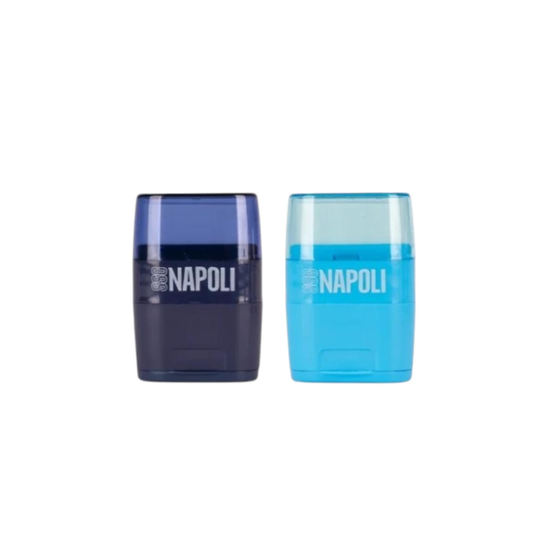 Colourbook Napoli - Temperino a 2 Fori con Serbatoio +  Gomma Inclusa 