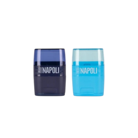 Colourbook Napoli - Temperino a 2 Fori con Serbatoio +  Gomma Inclusa 