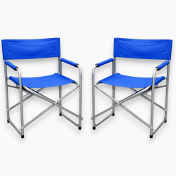 Set 2 Sedie Pieghevole in Ferro - 57x46x80 Cm