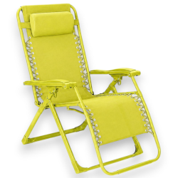 Sedia Sdraio Pieghevole Con Cuscino  - Cordonata - 65x90x110 Cm - Gial