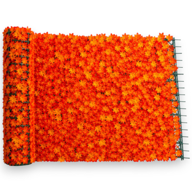 Siepe Artificiale - 1x3 MT - Foglie Arancio