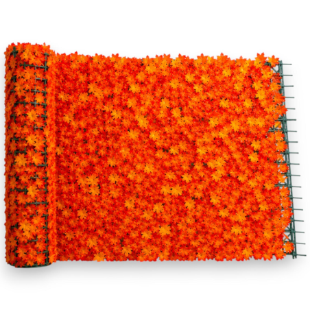 Siepe Artificiale - 1x3 MT - Foglie Arancio