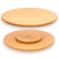 Piatto rotondo girevole in legno 40 cm