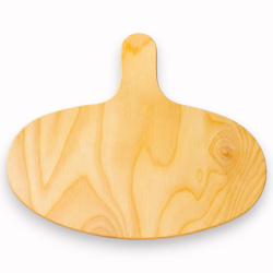 Tagliere ovale in legno per salumi e formaggi, 30.5x24.5 cm