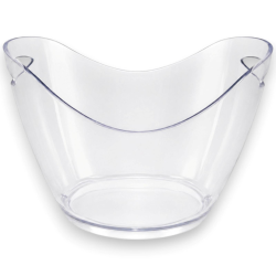 Secchiello per Ghiaccio in Plexiglass Trasparente Ovale 27x20x19 cm 