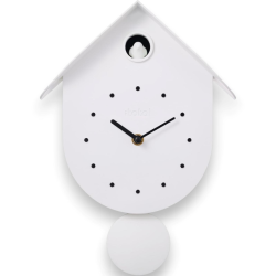 I Total - Orologio da Parete a Cucù - Uccellino Bianco - 24x32 cm