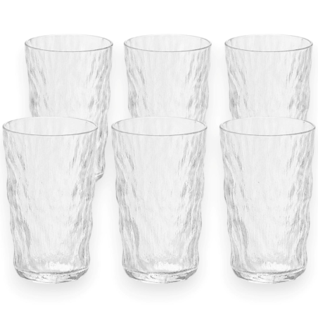 Set 6 Bicchieri Effetto Ghiaccio - 305 ML